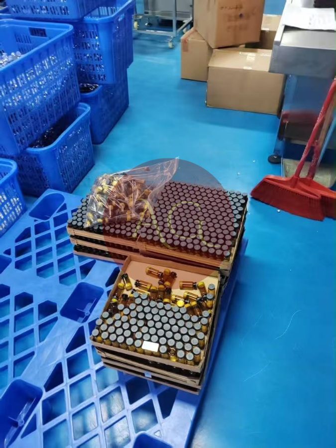 Production floor, filled vials