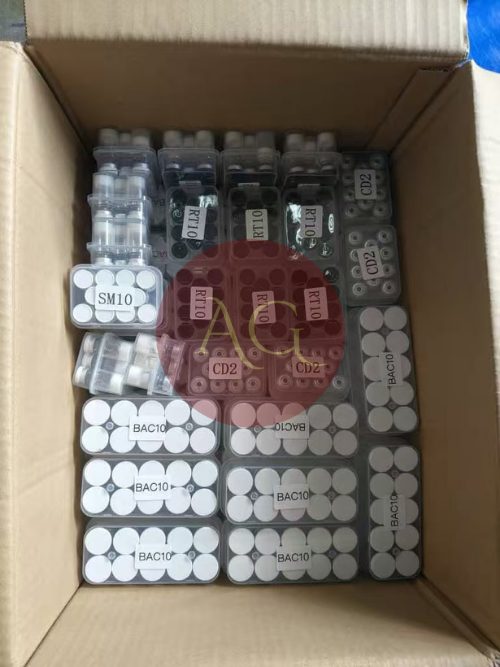 Packaged kits, labelled by product